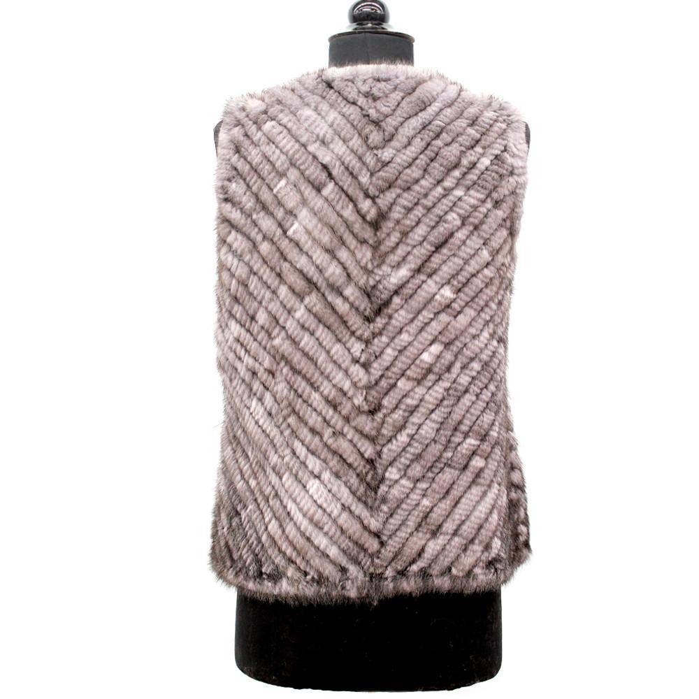 Grey Mink Vest - Fur Vest - La Fiorentina TYJ-1303