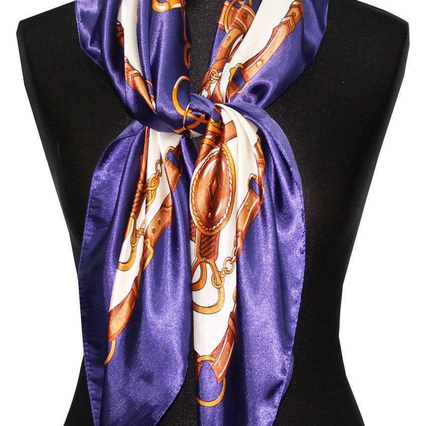 Halter Top and Scarf - Halter Top - La Fiorentina, Blue PS-1207-blue