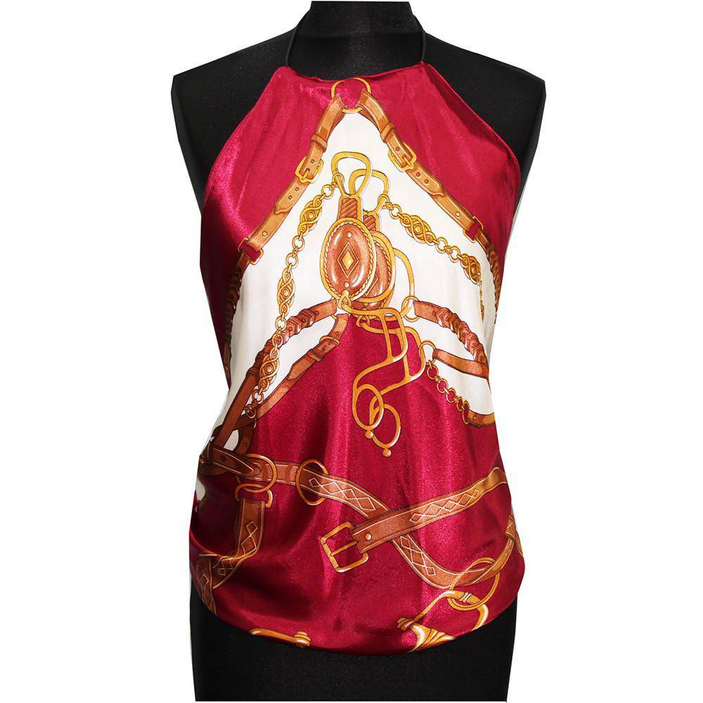 Halter Top and Scarf - Halter Top - La Fiorentina, Red PS-1207-red