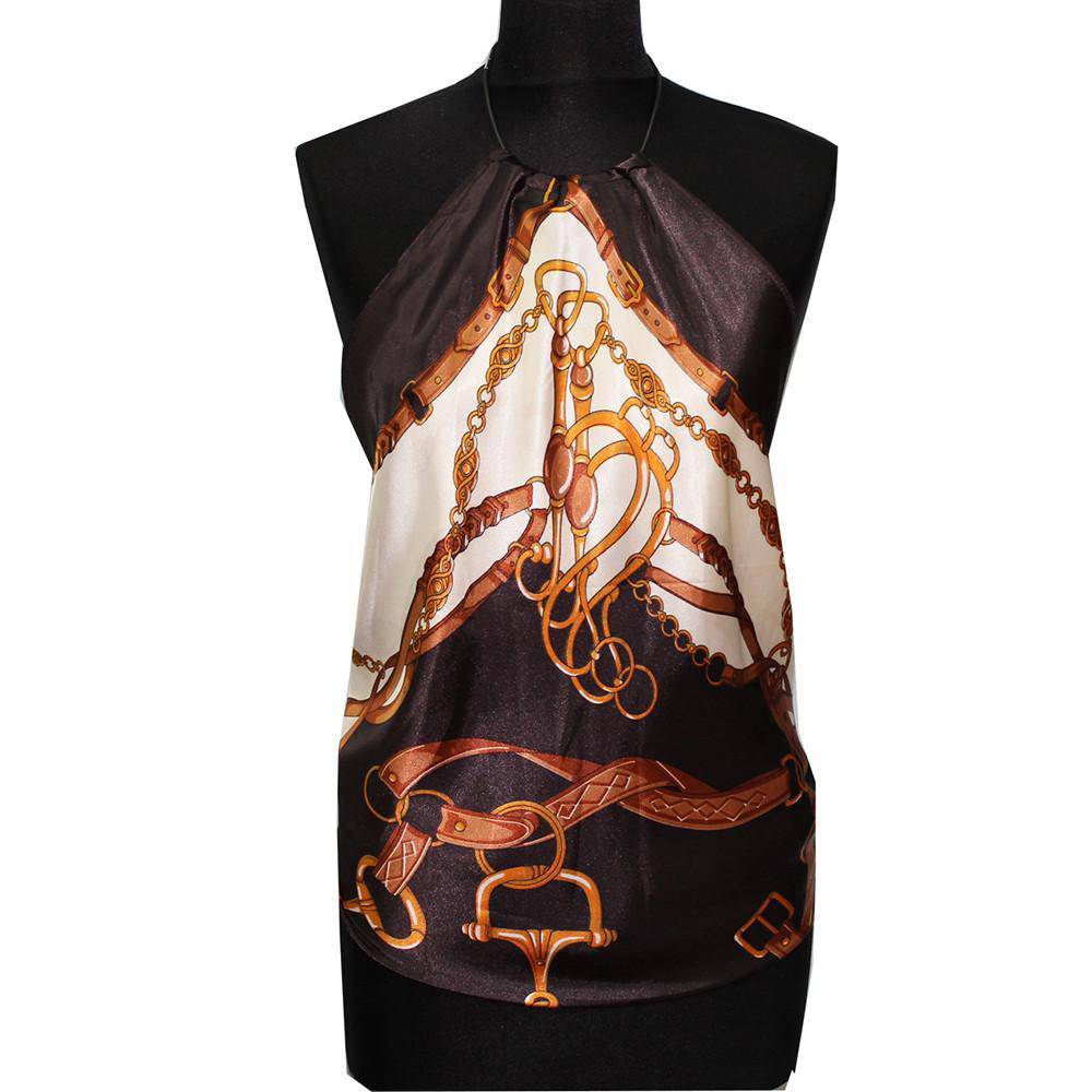 Halter Top and Scarf - Halter Top - La Fiorentina, Brown PS-1207-brown