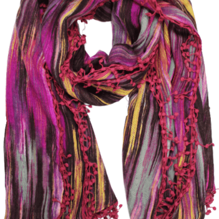 Ikat Print Wool Scarf - Pink - Scarf - La Fiorentina MG0241