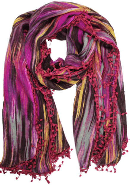 Ikat Print Wool Scarf - Pink - Scarf - La Fiorentina MG0241