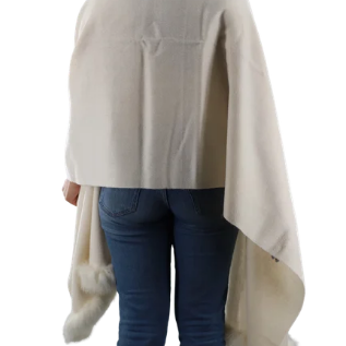 Wrap with fox border - TYN-1408 - Fur Wrap - La Fiorentina