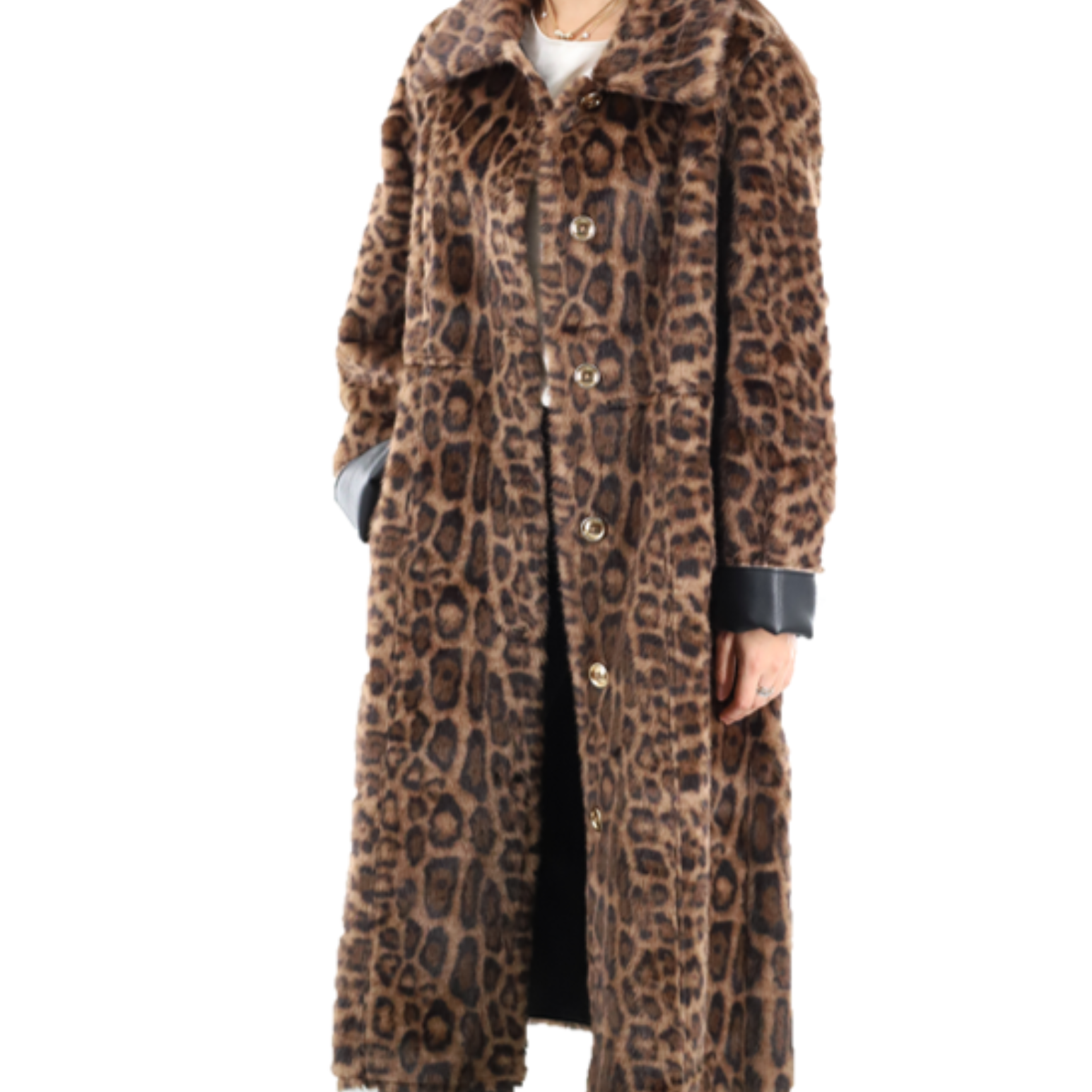 Reversible Leopard Leather Coat (516-CAM26861) - Outerwear - La Fiorentina