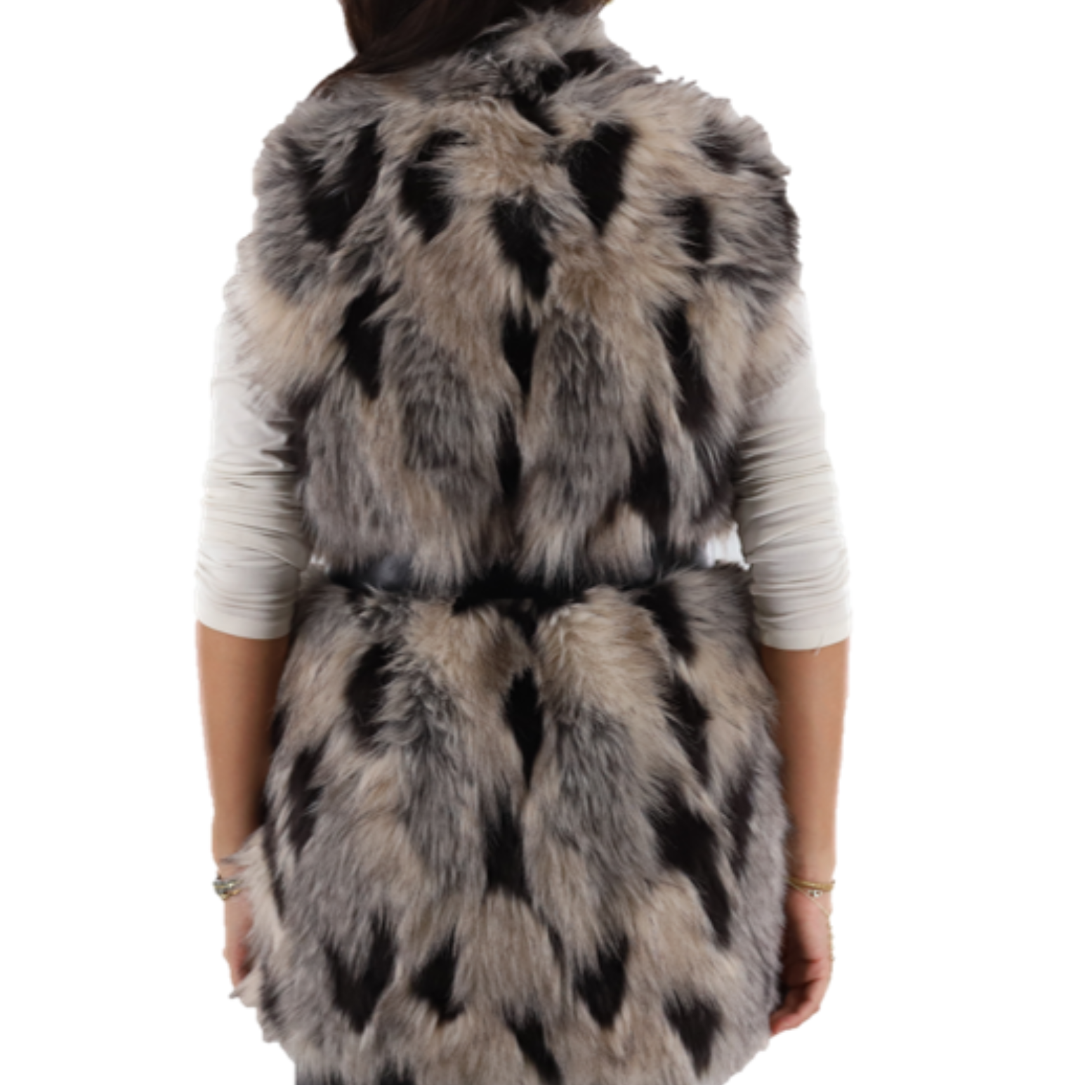 Plush Spotted Short Faux Fur Jacket (5T2A7007) - Outerwear - La Fiorentina