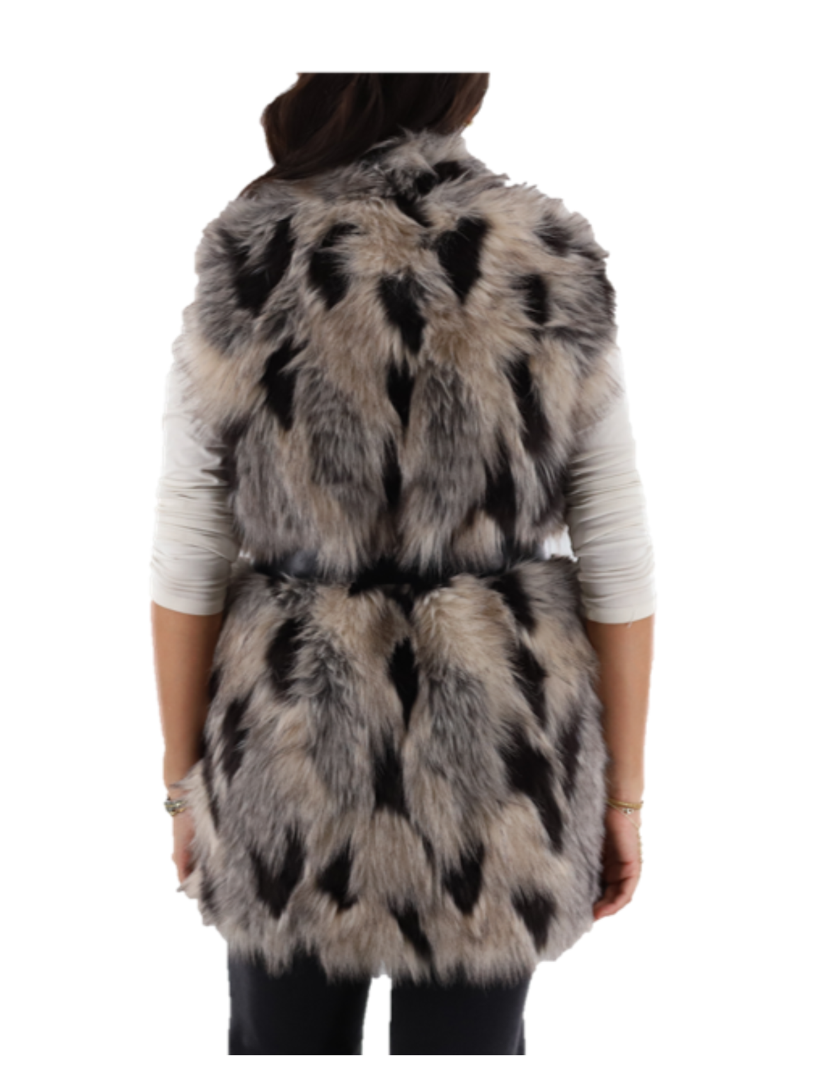 Plush Spotted Short Faux Fur Jacket (5T2A7007) - Outerwear - La Fiorentina
