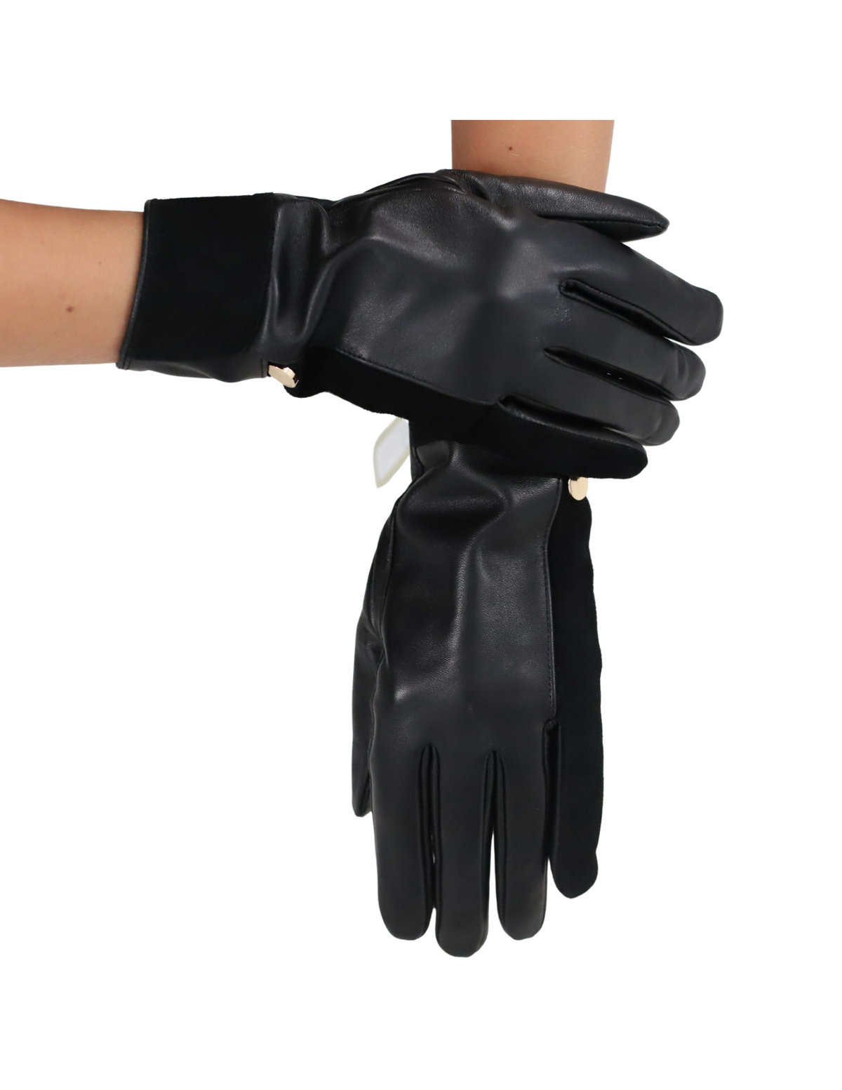 Leather Gloves with Suede Detail - GL2608