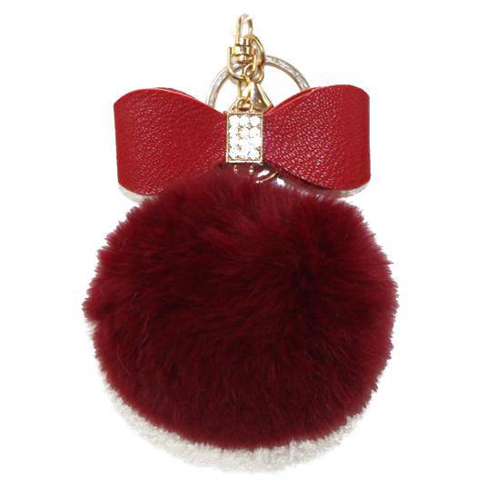 Key Chain Rabbit Poms - Key Chain - La Fiorentina, Wine KEYR001