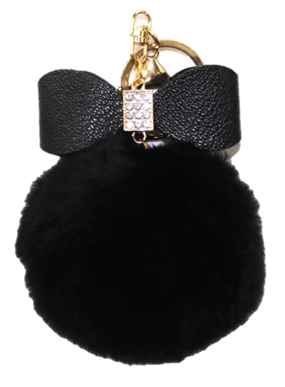 Key Chain Rabbit Poms - Key Chain - La Fiorentina, Black KEYR003