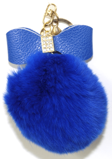 Key Chain Rabbit Poms - Key Chain - La Fiorentina, Sapphire KEYR002