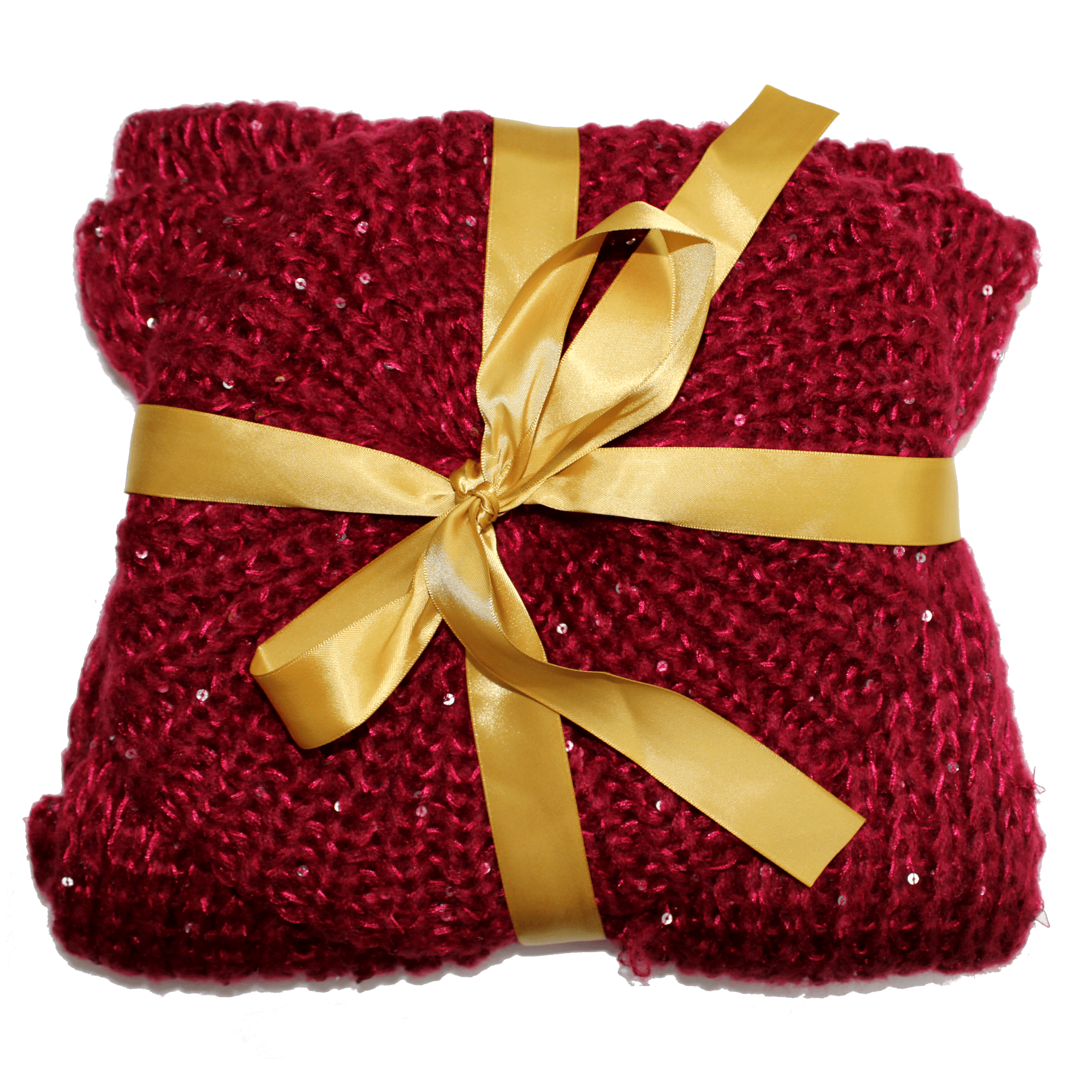 Knit Scarf & Beret Set With Sequins-Red - Set - La Fiorentina KT9H-2006DH