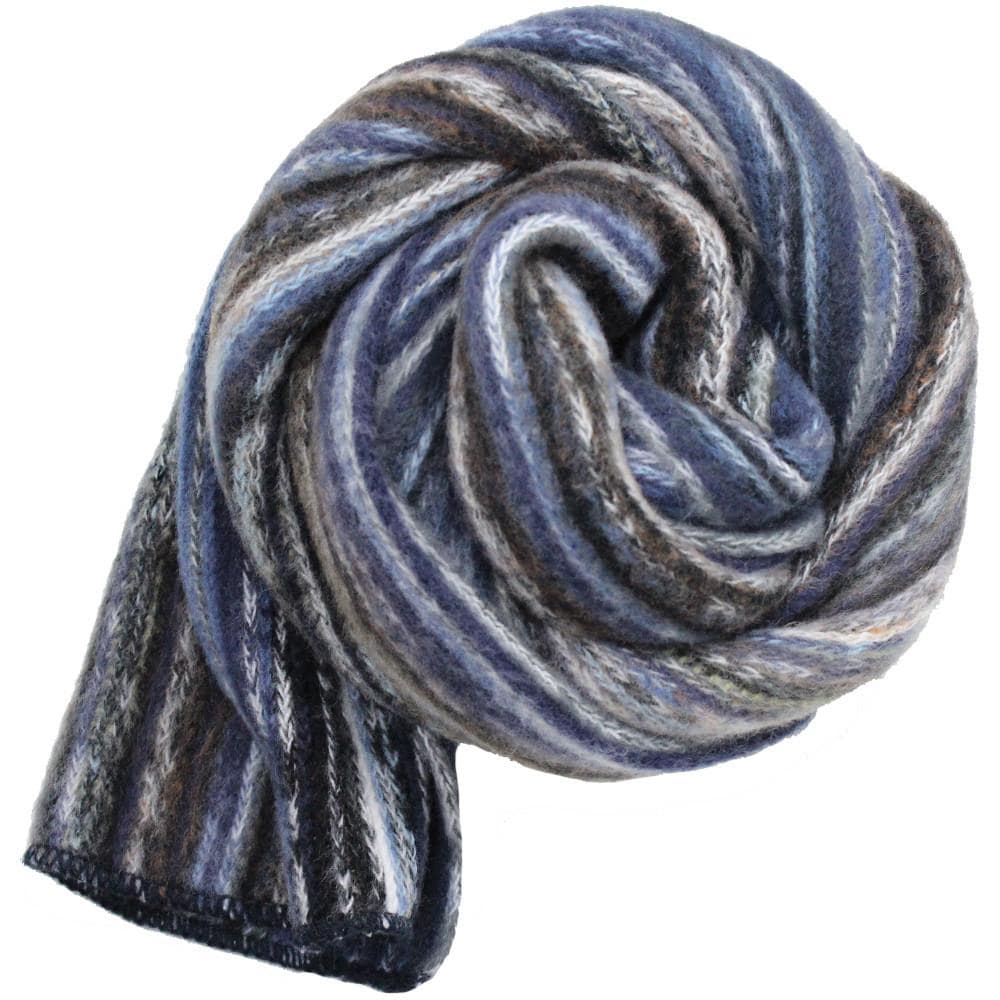 Knit Striped Scarf - Blue - Scarf - La Fiorentina '90565506