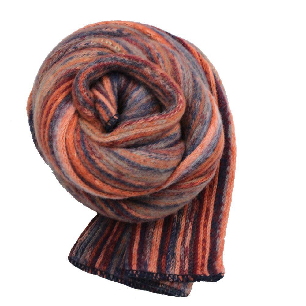 Knit Striped Scarf - Red - Scarf - La Fiorentina '90565506
