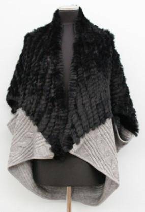 Knitted Cocoon With Rex- Black/Grey - Sweater - La Fiorentina '302227