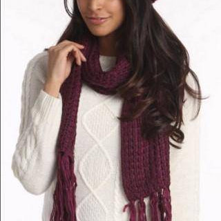 La Fiorentina | 2 PC Set. Two tone Scarf and Beret - Purple -  - La Fiorentina A2HA