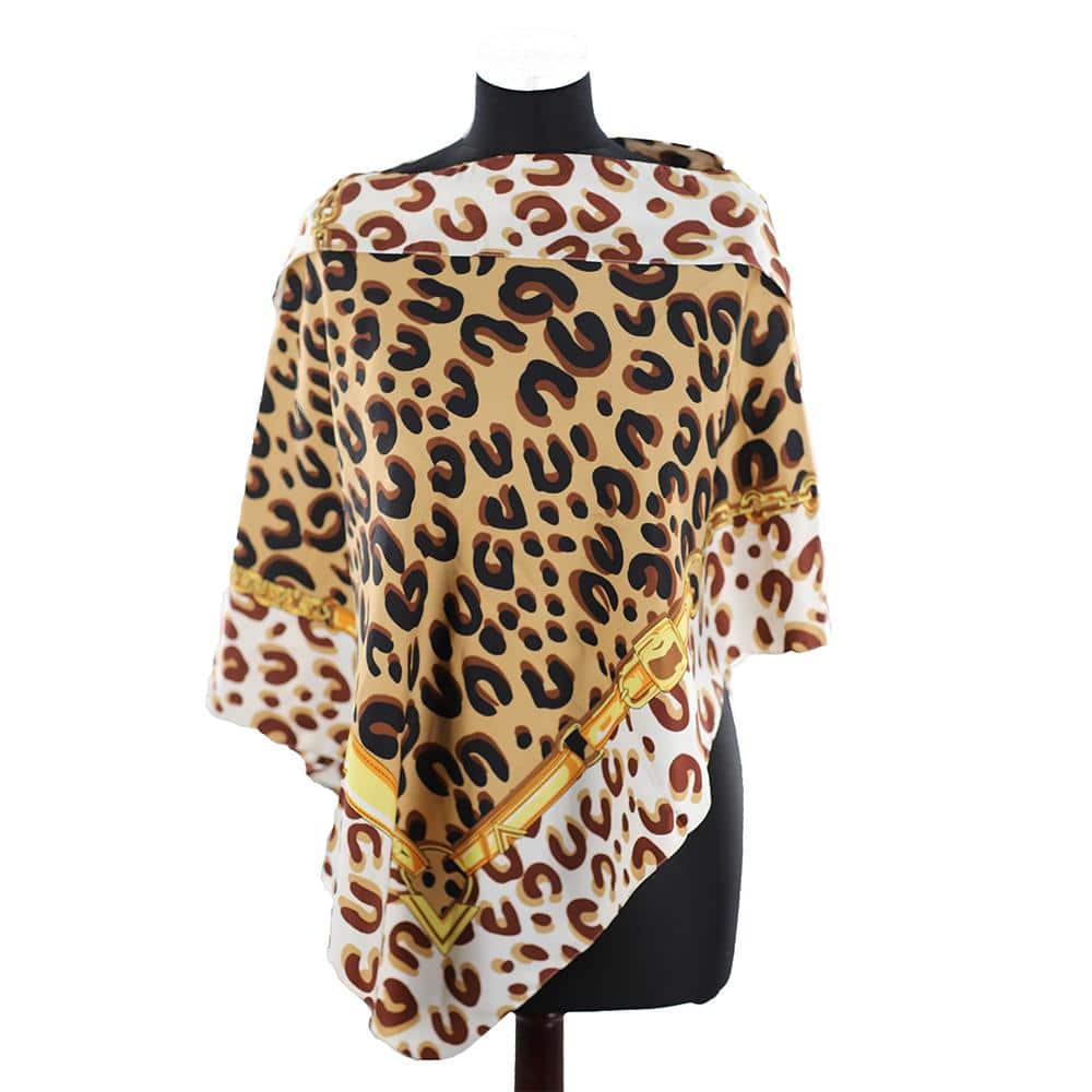 La Fiorentina - Animal Poncho with Gold Chain - Poncho - La Fiorentina TN1733-207
