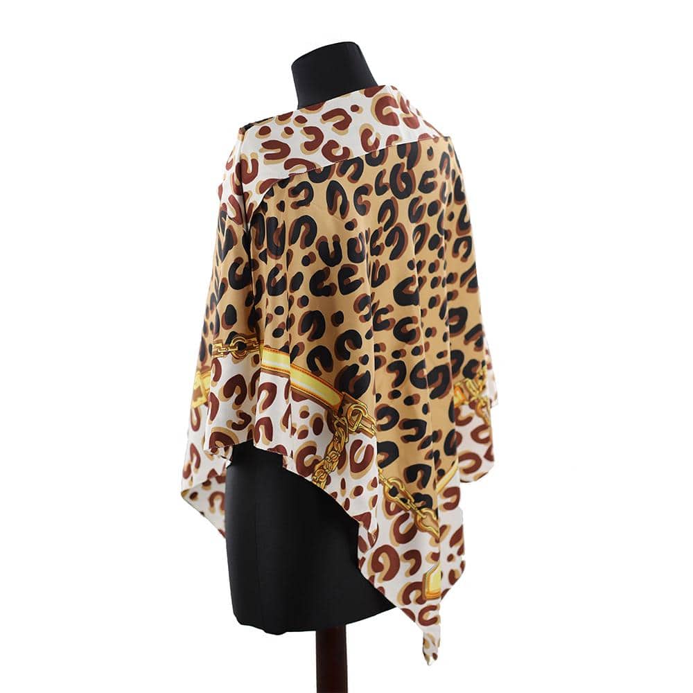 La Fiorentina - Animal Poncho with Gold Chain - Poncho - La Fiorentina TN1733-207