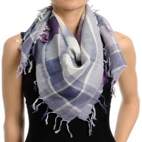La Fiorentina | Blended Plaid Scarf - Blue - Scarf - La Fiorentina SCF-018