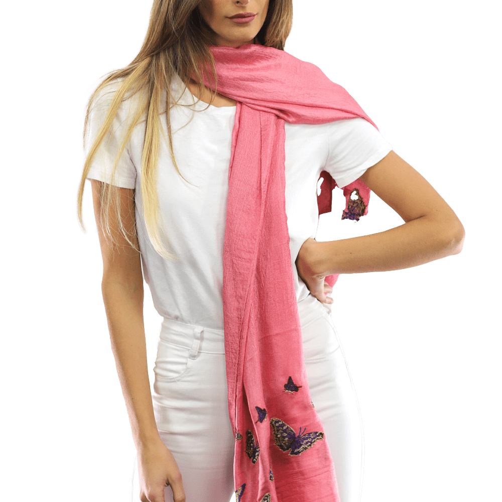Butterfly scarf - Pink HH05