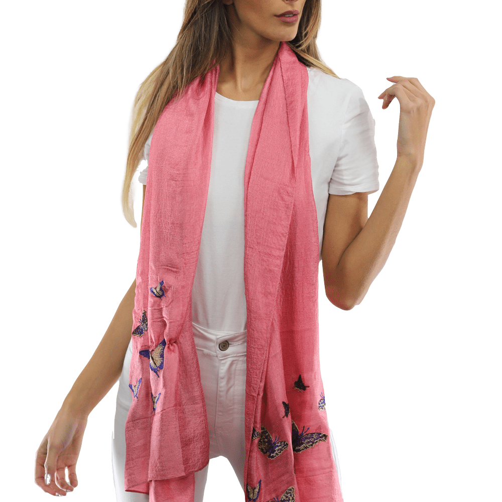 Butterfly scarf - Pink HH05