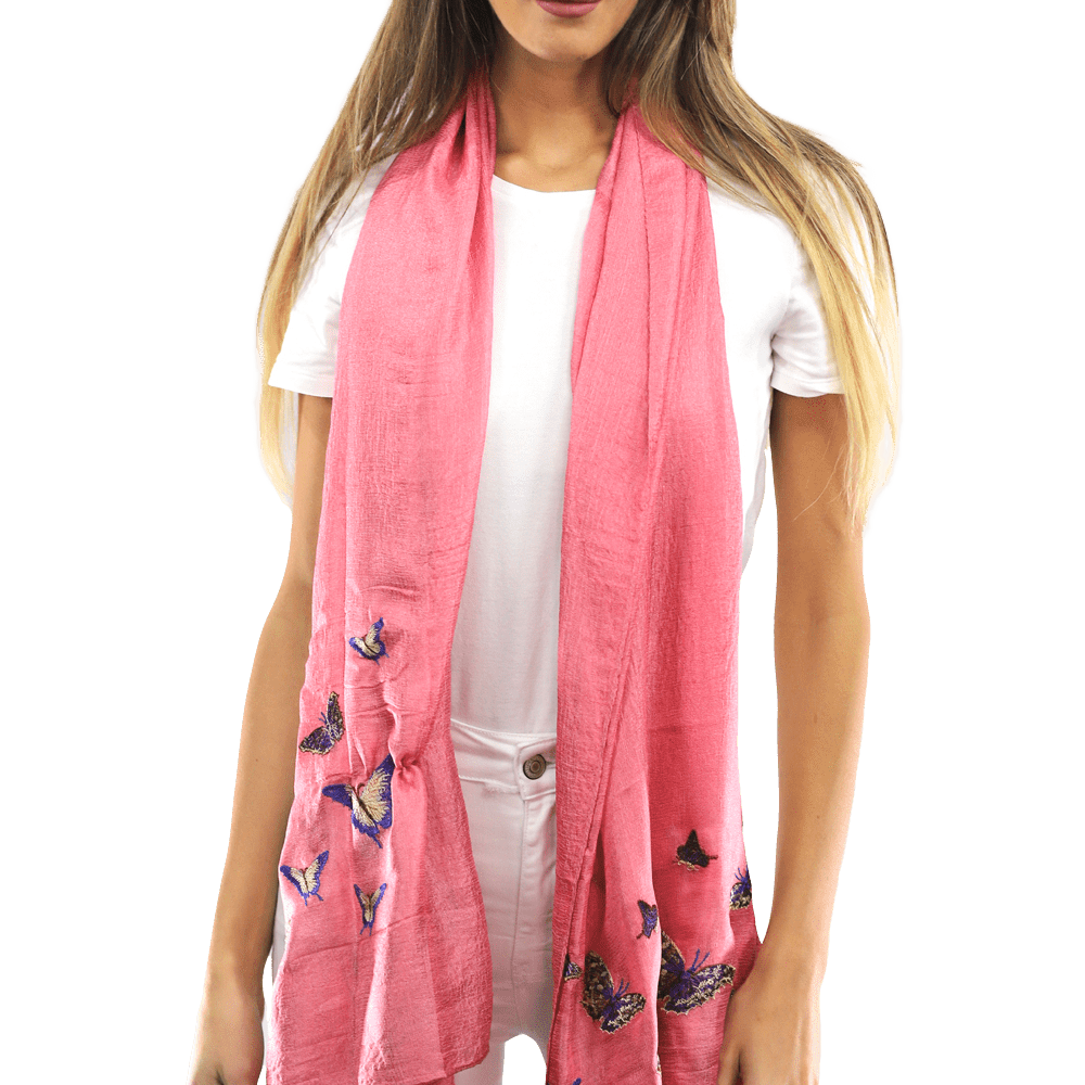 Butterfly scarf - Pink HH05