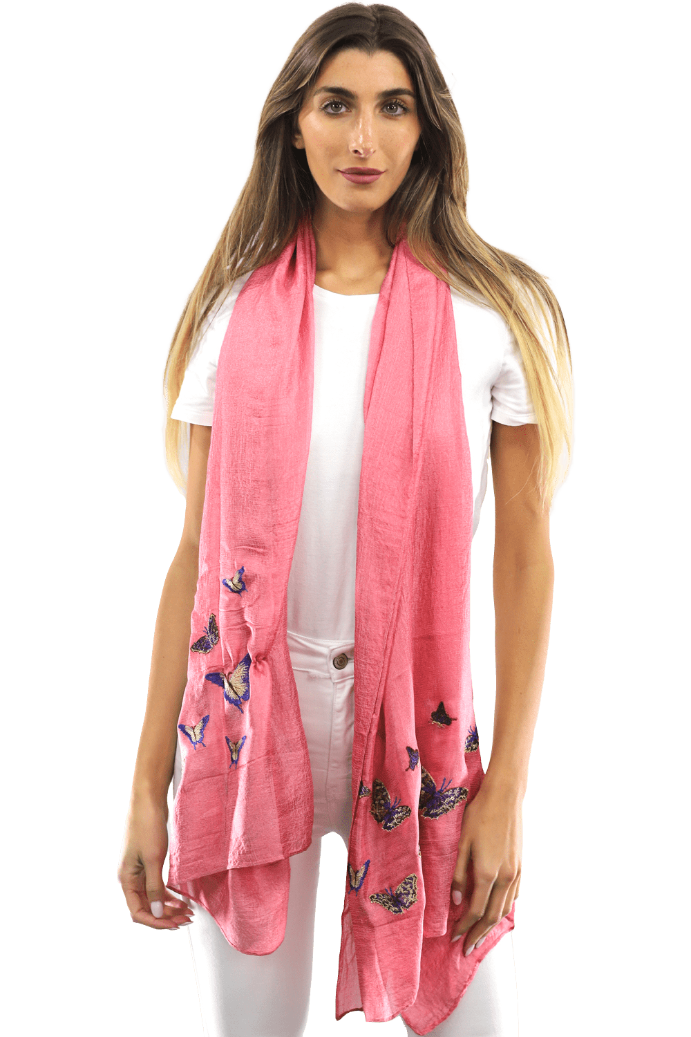 Butterfly scarf - Pink HH05