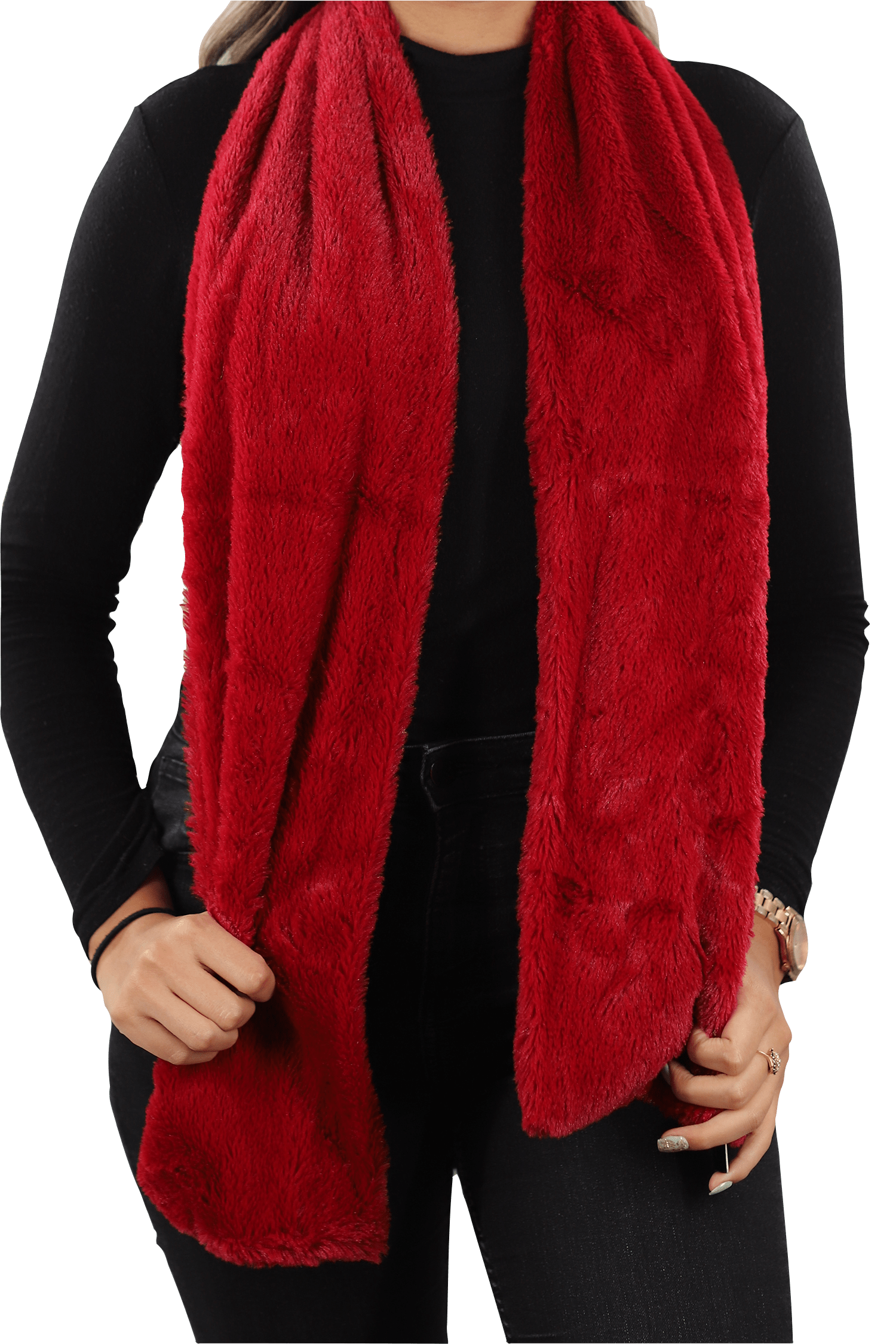 La Fiorentina | Cozy Faux Fur Muffler -  - La Fiorentina, Red 019-2404_CAMEL