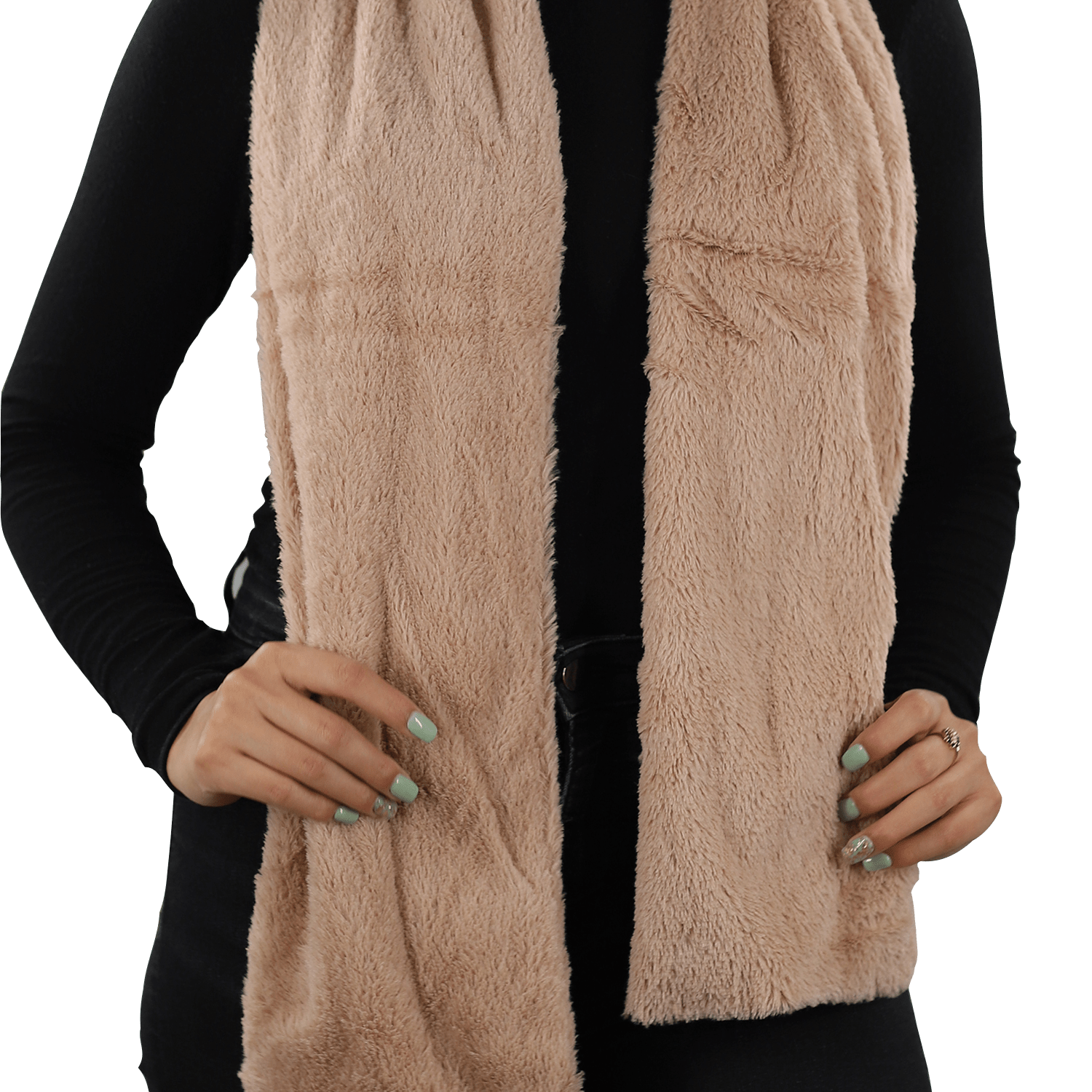 La Fiorentina | Cozy Faux Fur Muffler -  - La Fiorentina, Camel 019-2404_BROWN