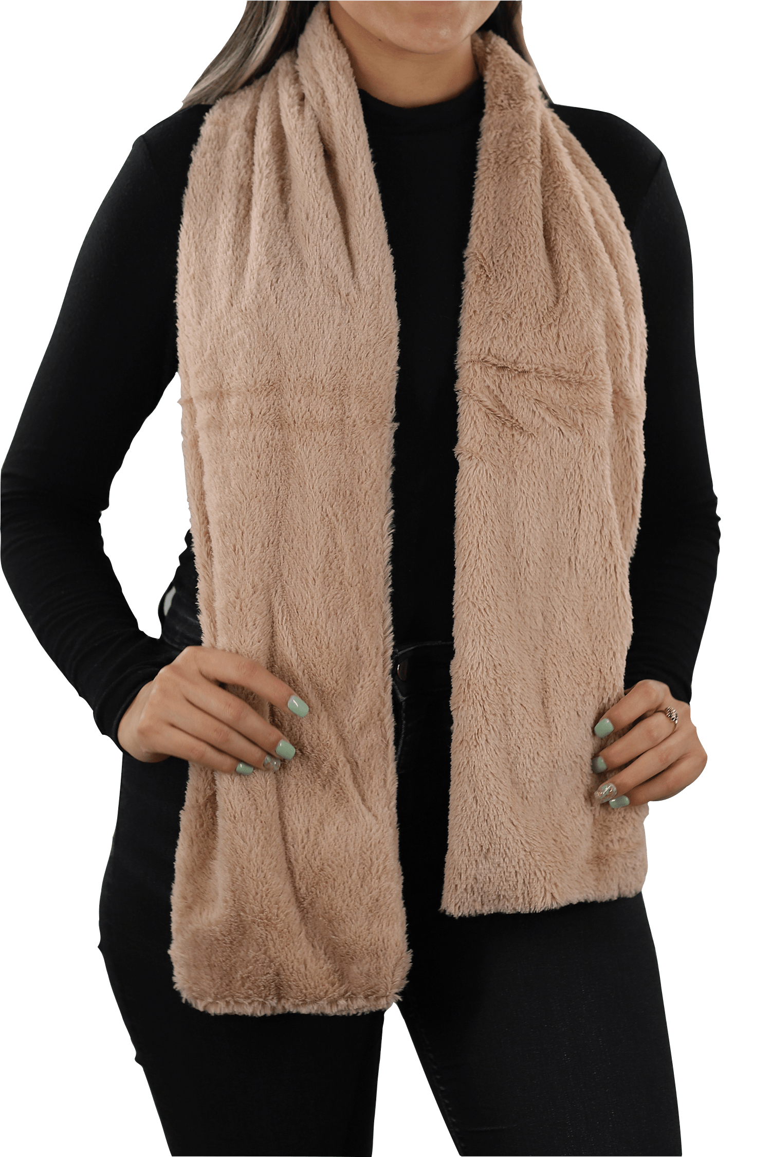 La Fiorentina | Cozy Faux Fur Muffler -  - La Fiorentina, Camel 019-2404_BROWN