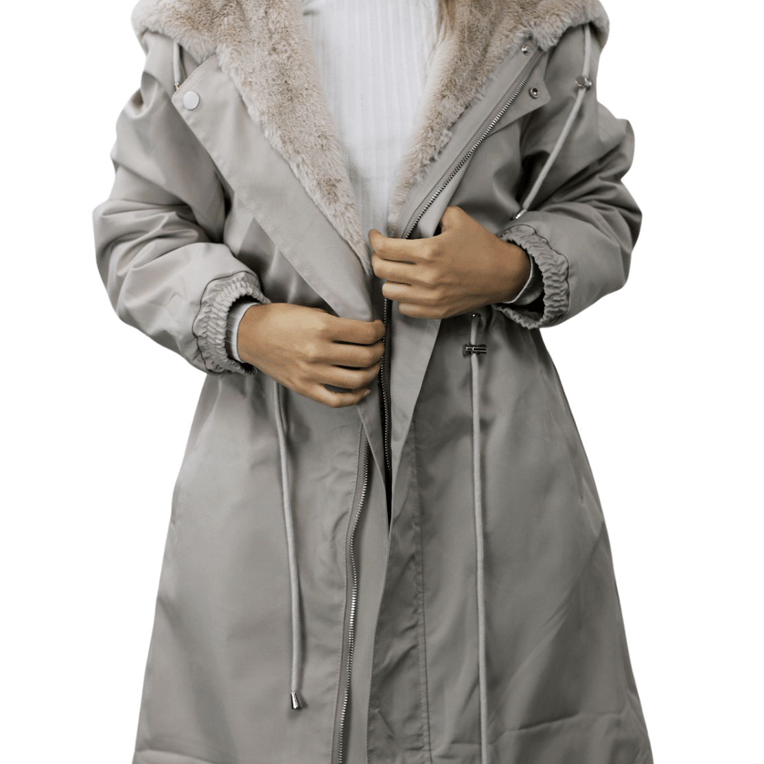 La Fiorentina Faux Fur Reversible Parka - Camel - Coat - La Fiorentina Faux2243_XL