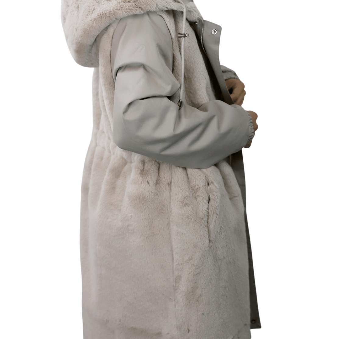 La Fiorentina Faux Fur Reversible Parka - Camel - Coat - La Fiorentina Faux2243_XL