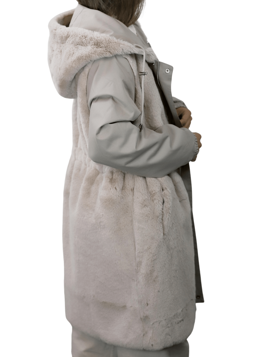 La Fiorentina Faux Fur Reversible Parka - Camel - Coat - La Fiorentina Faux2243_XL