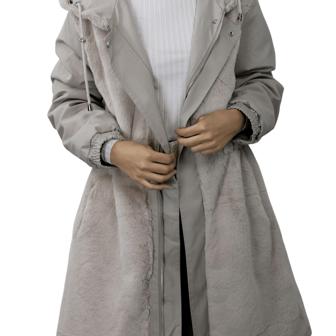 La Fiorentina Faux Fur Reversible Parka - Camel - Coat - La Fiorentina Faux2243_XL