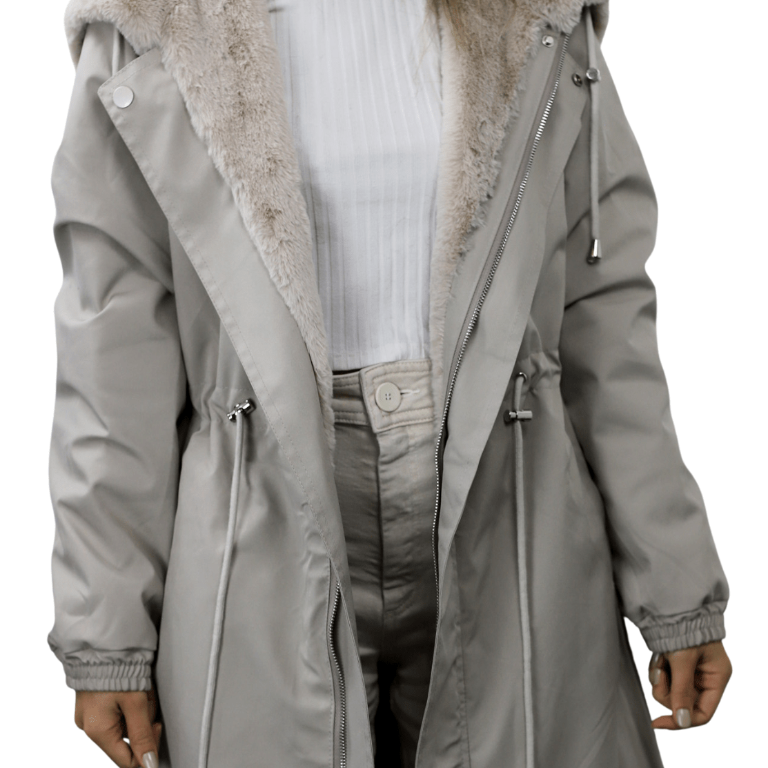 La Fiorentina Faux Fur Reversible Parka - Camel - Coat - La Fiorentina Faux2243_XL