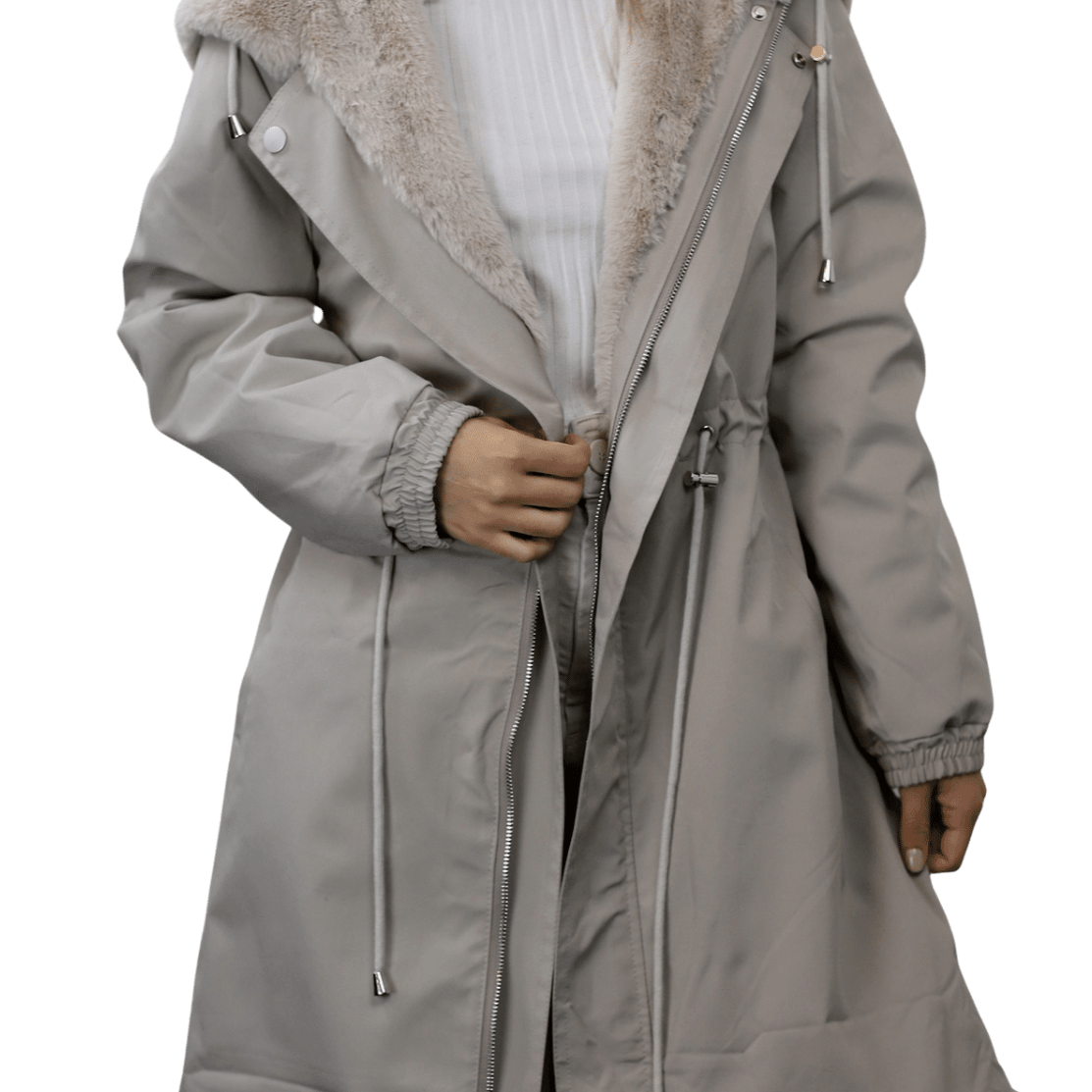 La Fiorentina Faux Fur Reversible Parka - Camel - Coat - La Fiorentina Faux2243_medium