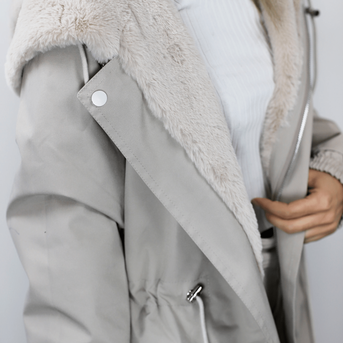 La Fiorentina Faux Fur Reversible Parka - Camel - Coat - La Fiorentina Faux2243_large