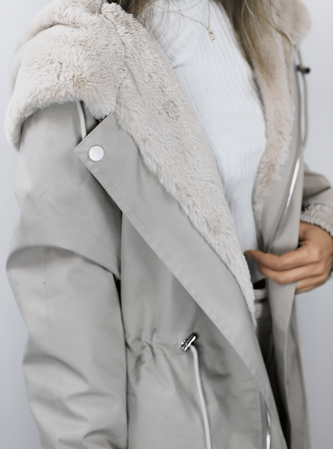 La Fiorentina Faux Fur Reversible Parka - Camel - Coat - La Fiorentina Faux2243_large