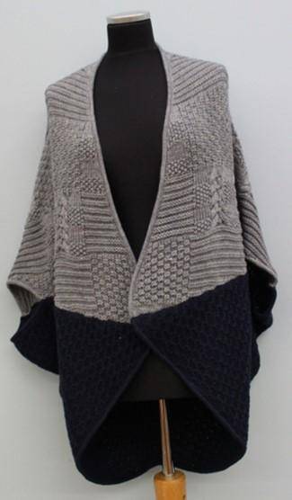 La Fiorentina | Knitted Cocoon - Grey/Black - Cocoon - La Fiorentina '422205