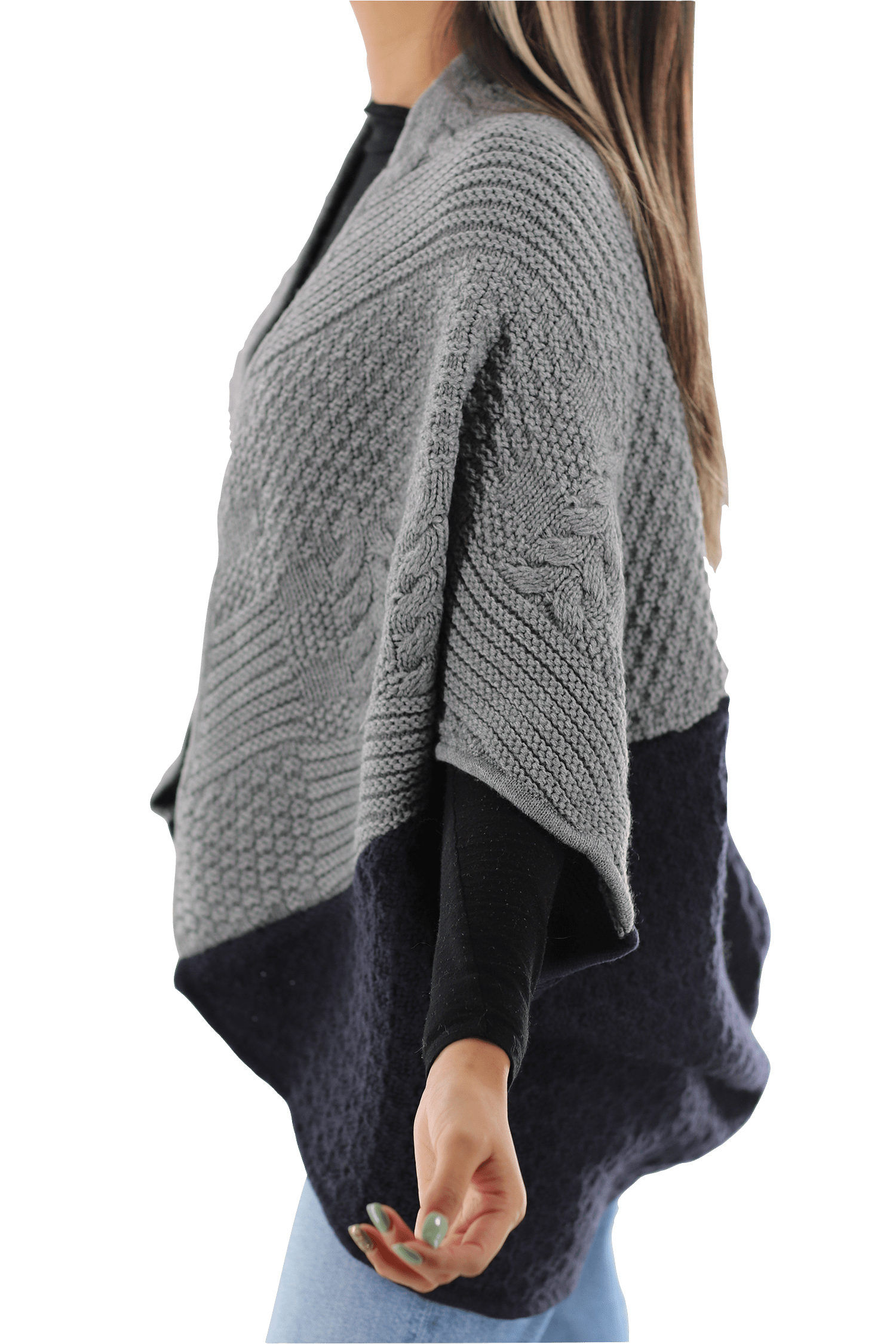 La Fiorentina | Knitted Cocoon - Grey/Black - Cocoon - La Fiorentina '422205