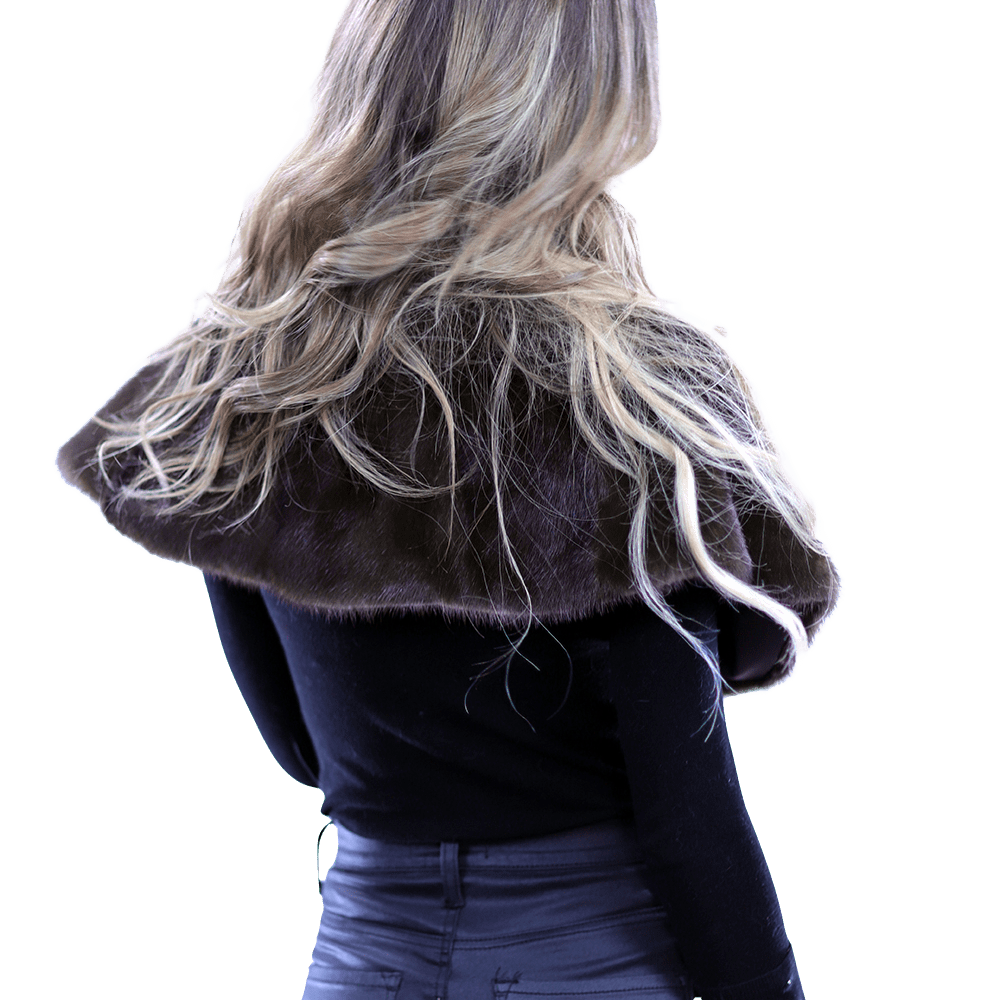 La Fiorentina Mink Pull Through Capelet - Cape - La Fiorentina TNF226_BROWN_CH