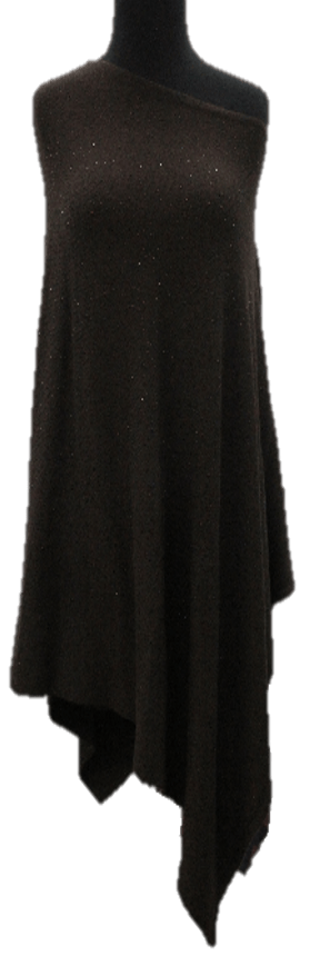 La Fiorentina Poncho with Embellishments - Poncho - La Fiorentina, Black B40-Pink