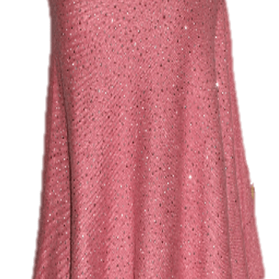 La Fiorentina Poncho with Embellishments - Poncho - La Fiorentina, Pink B40-Red