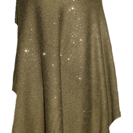 La Fiorentina Poncho with Embellishments - Poncho - La Fiorentina, Light Green B40-Ivory
