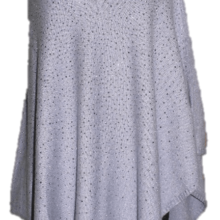 La Fiorentina Poncho with Embellishments - Poncho - La Fiorentina, Periwinkle