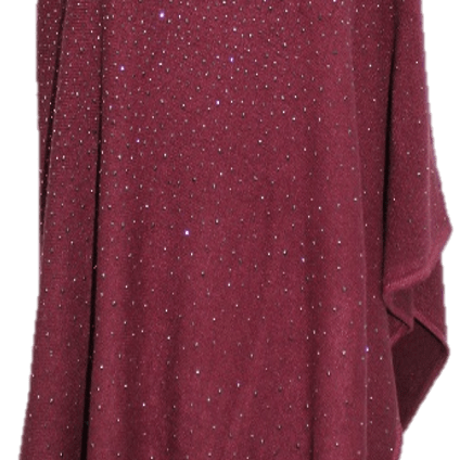 La Fiorentina Poncho with Embellishments - Poncho - La Fiorentina, Wine