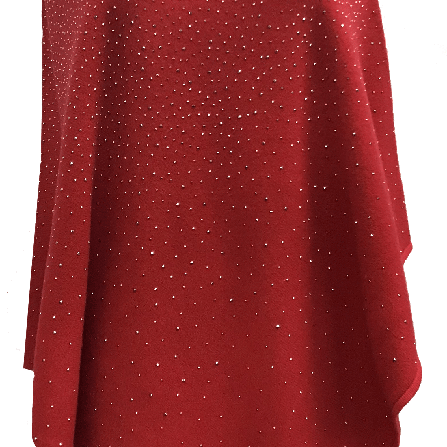 La Fiorentina Poncho with Embellishments - Poncho - La Fiorentina, Red