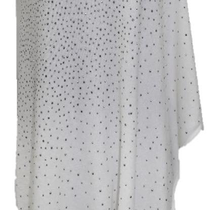 La Fiorentina Poncho with Embellishments - Poncho - La Fiorentina, Ivory