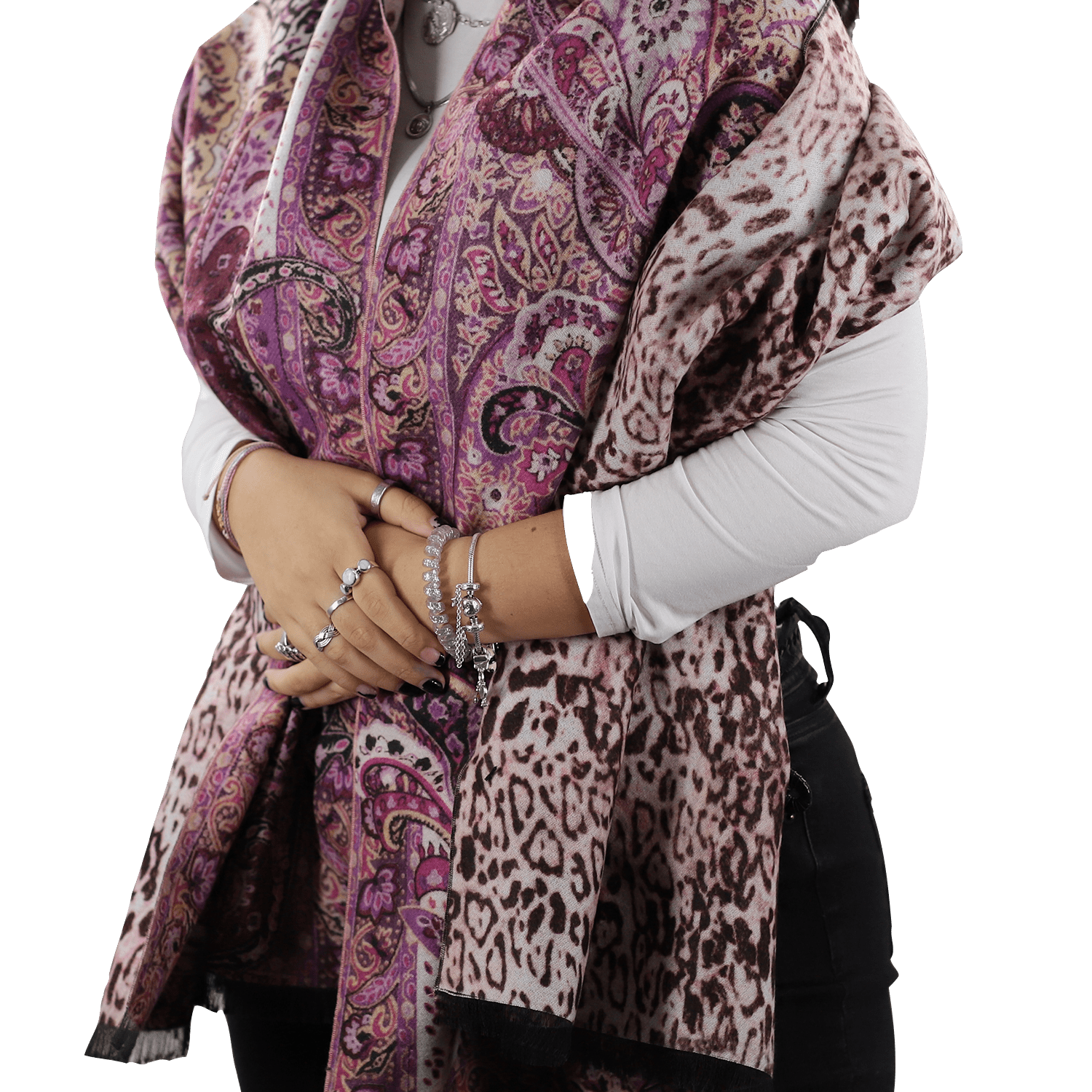 La Fiorentina | Reversible Wrap - Plum - Wrap - La Fiorentina TYZ1409