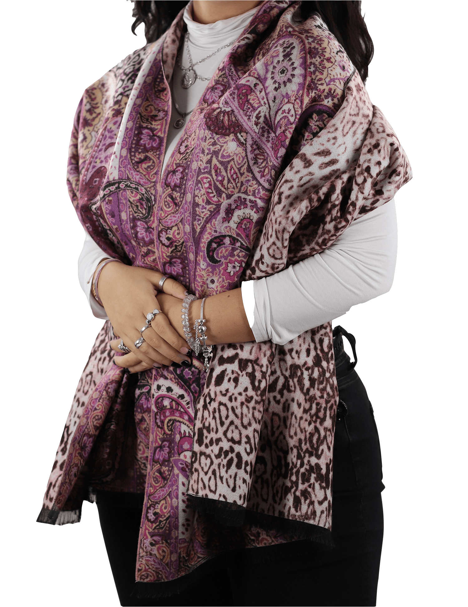 La Fiorentina | Reversible Wrap - Plum - Wrap - La Fiorentina TYZ1409
