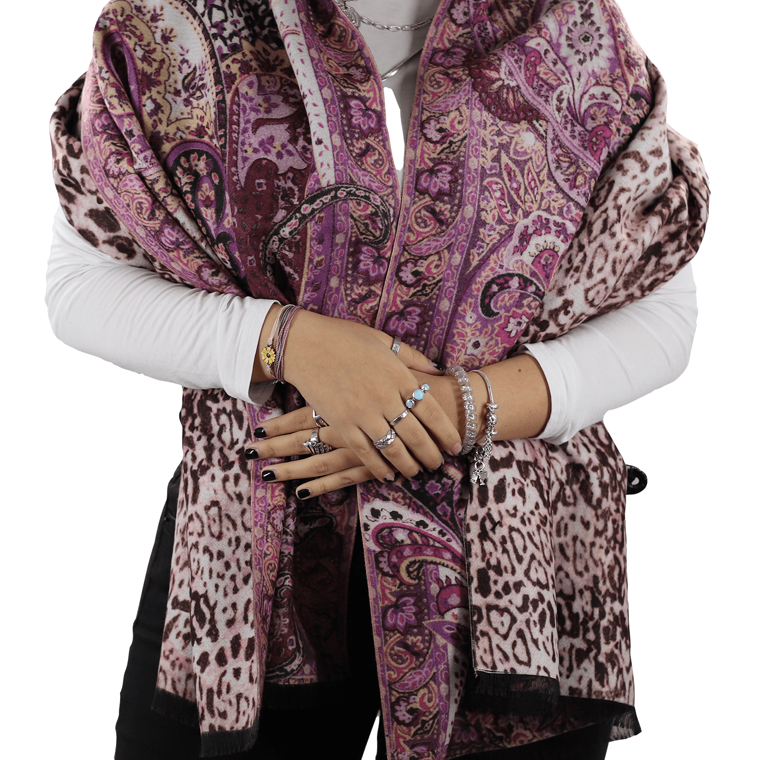 La Fiorentina | Reversible Wrap - Plum - Wrap - La Fiorentina TYZ1409